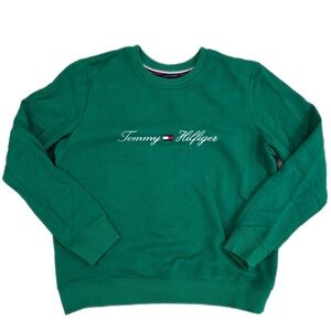 Vintage Tommy Hilfiger Crewneck Sweater Green Unisex Medium
